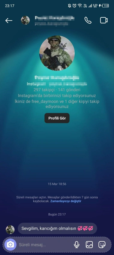 Taciz mesajları ortaya çıktı