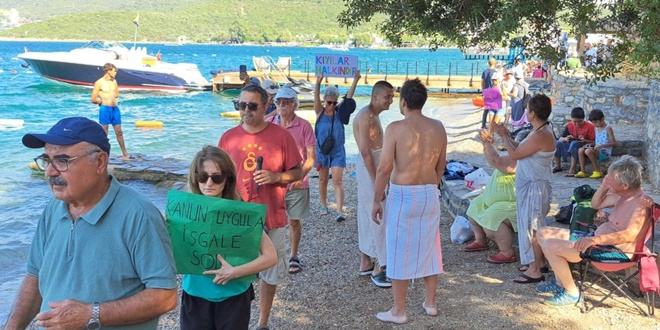 Bodrum’da “Kıyılar Halkındır” eyleminde arbede yaşandı