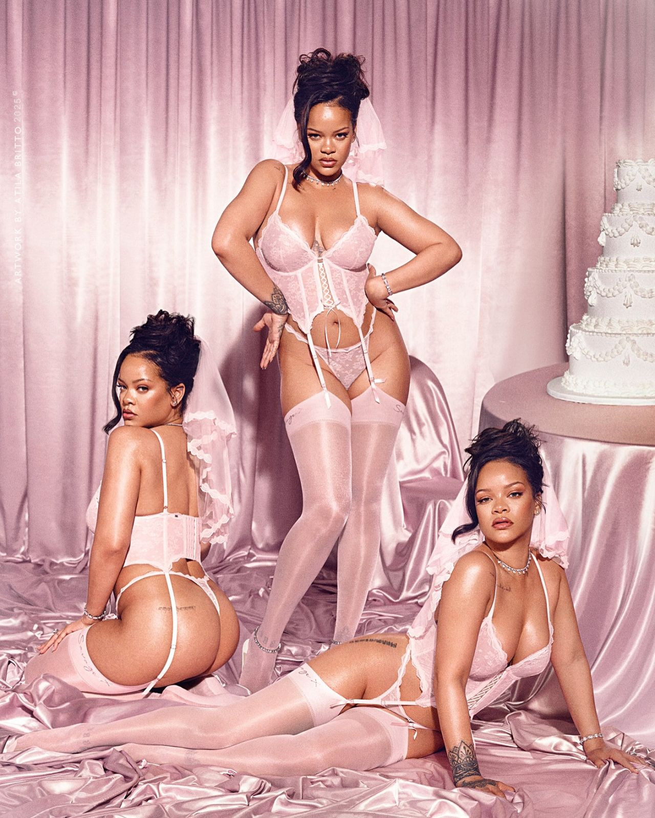 Rihanna markasının gelin koleksiyonu için yeniden kamera karşısına geçti