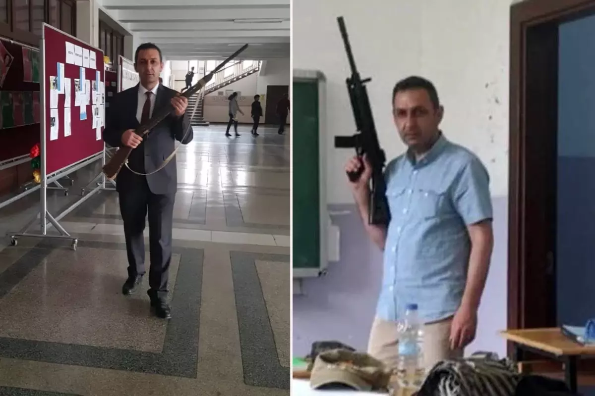 Lisede Dehşet Anları: Müdür Yardımcısı Sınıfa Tüfekle Girdi!