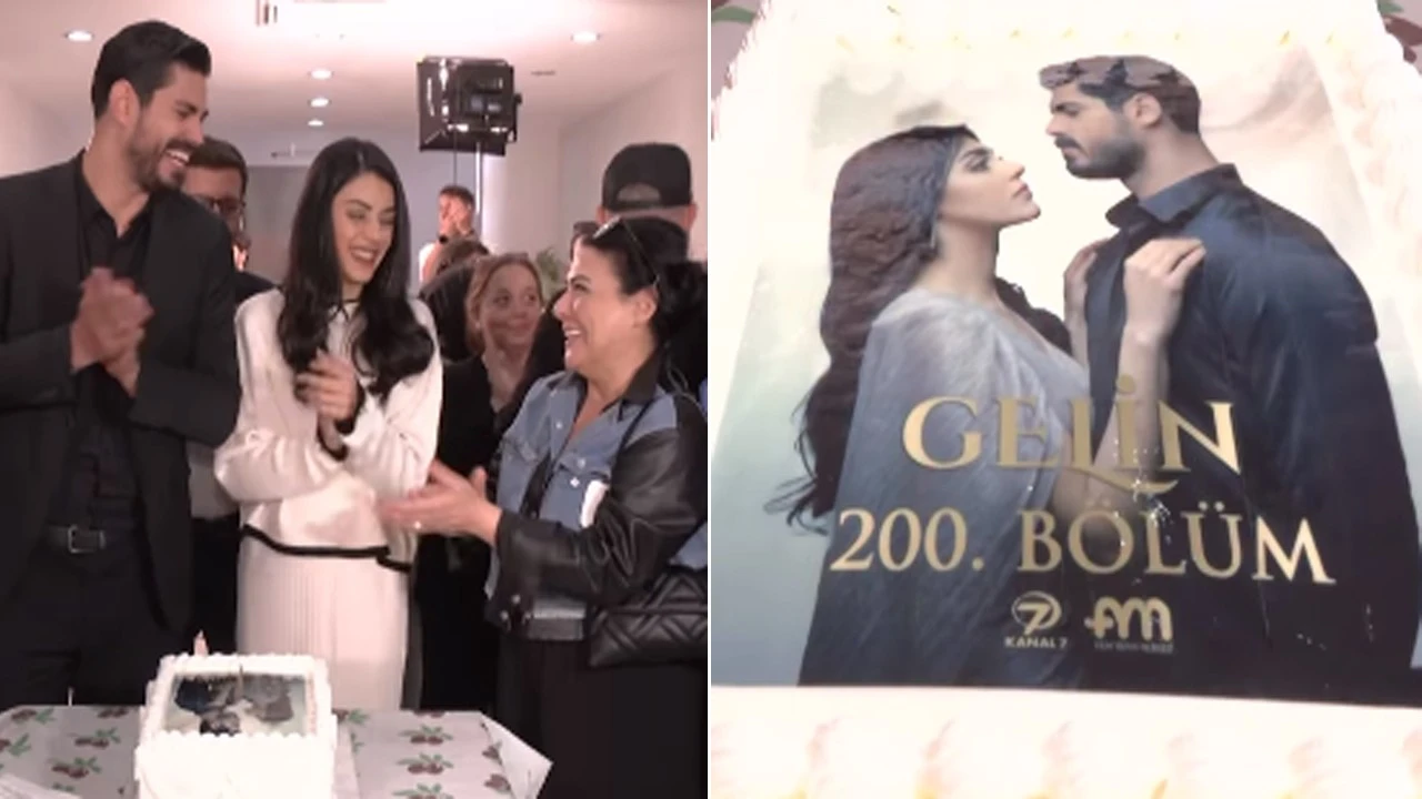 Gelin' dizisi 200. bölüm pastasını kesti