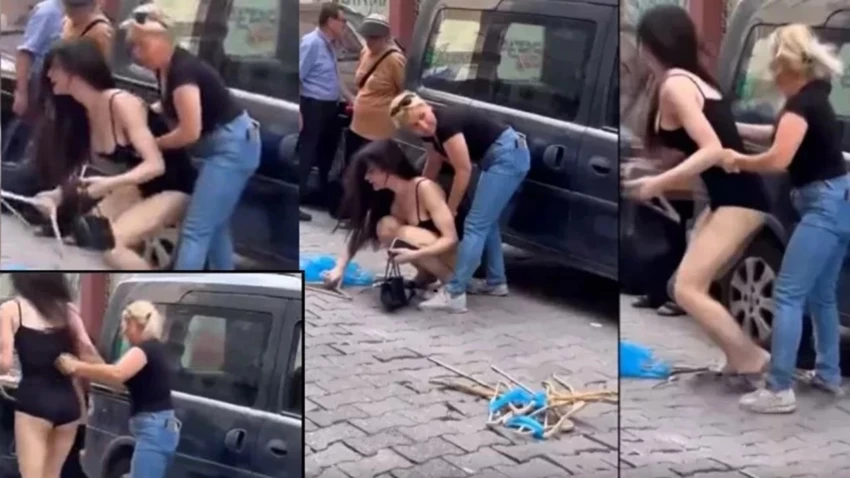 Bahçelievler'de kadınlar birbirine girdi!