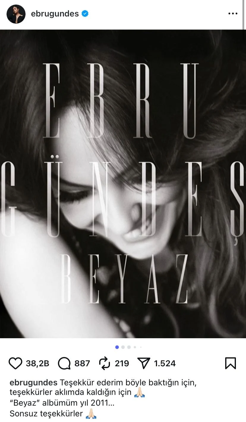 Eşi gözaltına alınan Ebru Gündeş'ten şaşırtan paylaşım!