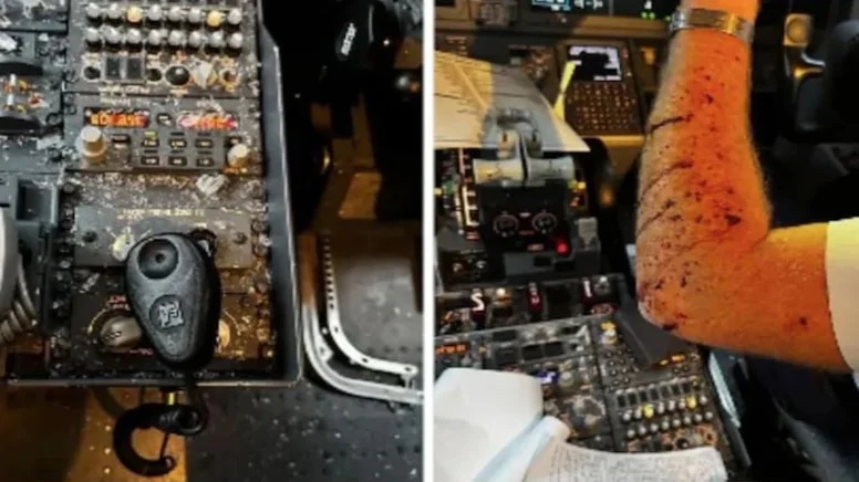Yolcu uçağına meteor çarptı: Kokpit parçalandı, pilot kanlar içinde kaldı