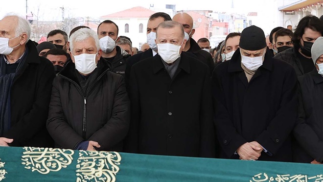 Cumhurbaşkanı Erdoğan, İbrahim Halit Çizmeci’nin cenaze töreninde