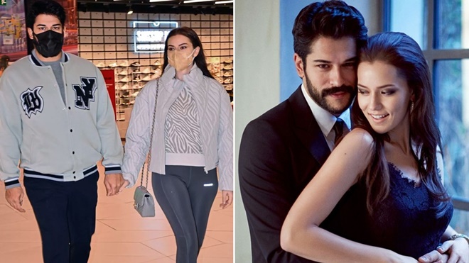 Fahriye Evcen ve Burak Özçivit'in uyumlu alışverişi