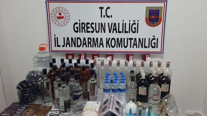 Giresun’da sahte içki operasyonu