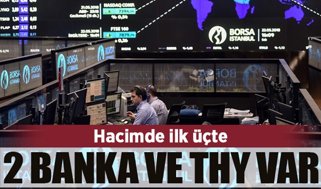 Hacimde ilk üçte iki banka ve THY var
