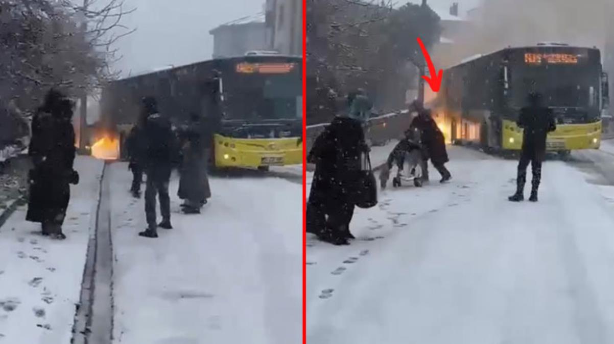 Kayan İETT otobüsü elektrik panosuna çarptı, art arda patlamalar korku dolu anlar yaşattı