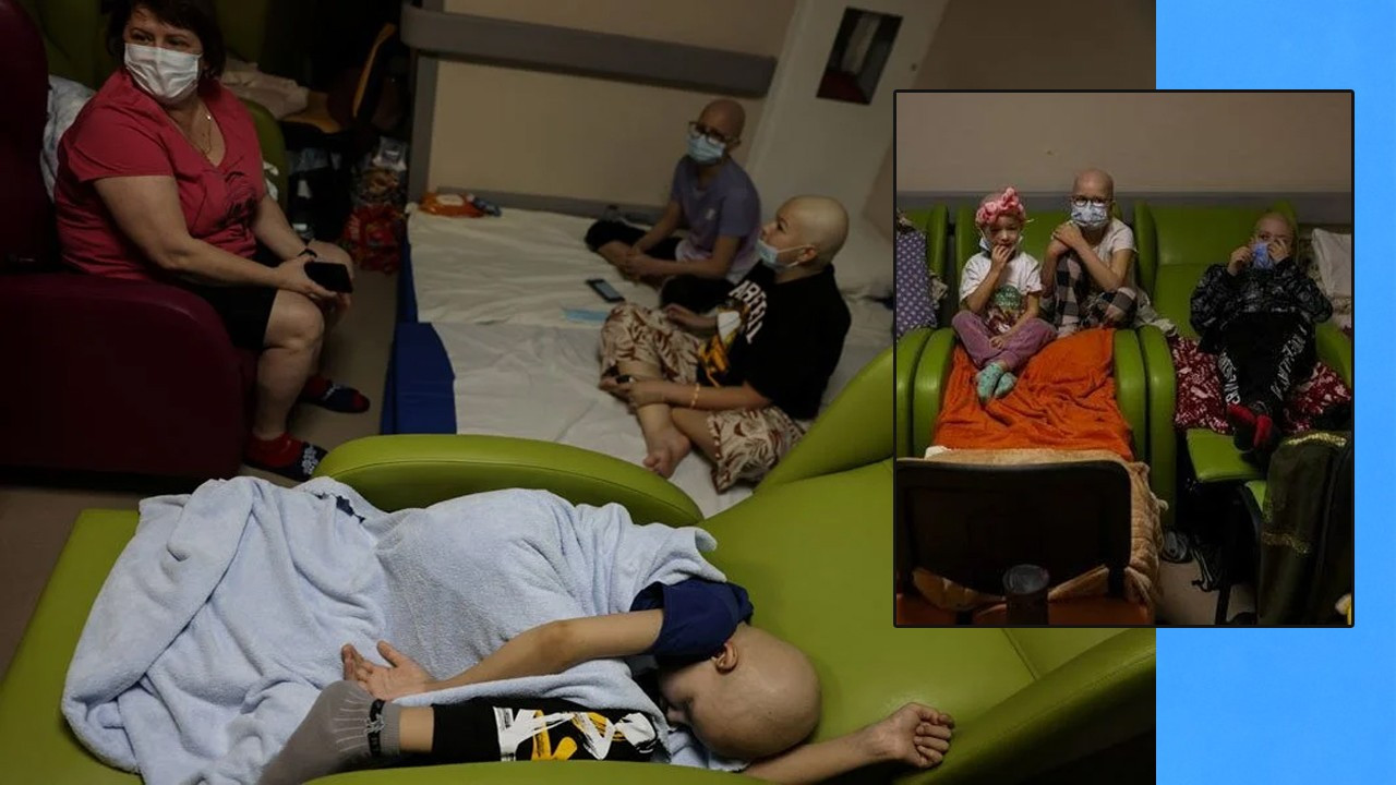 Lösemi hastası çocuklar sığınakta tedavi oluyor