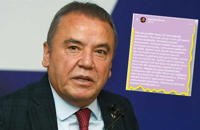 Başkan Muhittin Böcek, gelininin 'yasak aşk' isyanını yanlışlıkla paylaştı