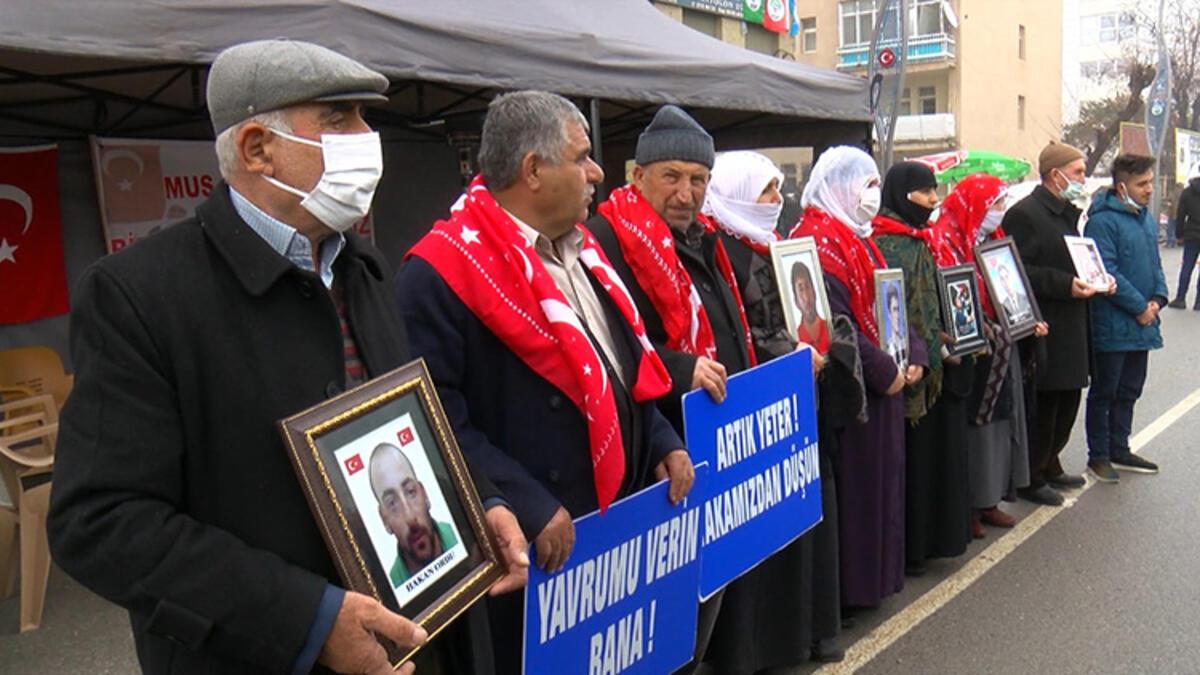 Muş'taki evlat nöbetinde aile sayısı 28 oldu