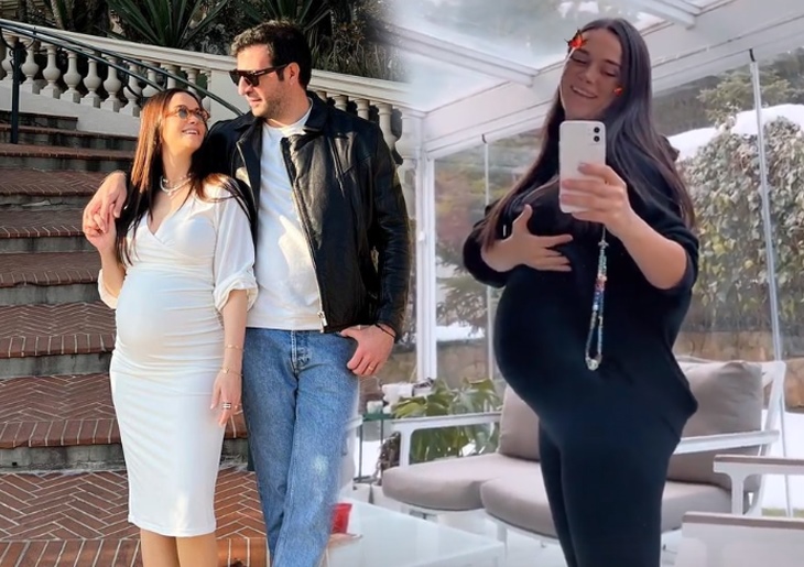 Yedi aylık hamile olan Hande Soral'dan 'göbek güncelleme' pozu